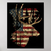 Whitetail Buck Deer Hunting 4th of July Verenigde  Poster (Voorkant)