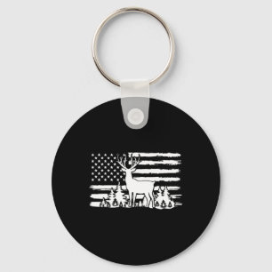 Whitetail Buck Deer Hunting Shirt Amerikaanse Vint Sleutelhanger
