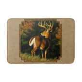 Whitetail Buck Deer Hunting Tan Badmat (Voorkant)