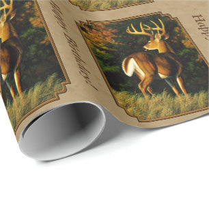 Whitetail Buck Deer Hunting Tan Cadeaupapier