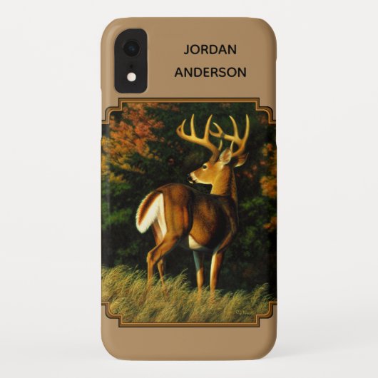 Whitetail Buck Deer Hunting Tan Case-Mate iPhone Case (Achterkant)