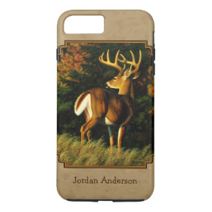 Whitetail Buck Deer Hunting Tan iPhone 8/7 Plus Hoesje