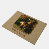 Whitetail Buck Deer Hunting Tan Deurmat (Schuin)