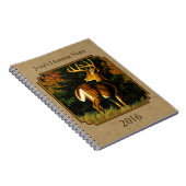 Whitetail Buck Deer Hunting Tan Notitieboek (Rechterzijde)
