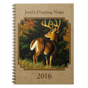 Whitetail Buck Deer Hunting Tan Notitieboek