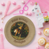 Whitetail Buck Deer Hunting Tan Papieren Bordje (Feest)