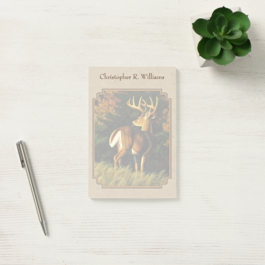 Whitetail Buck Deer Hunting Tan Post-it® Notes (Kantoor)