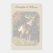 Whitetail Buck Deer Hunting Tan Post-it® Notes (Voorkant)