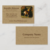 Whitetail Buck Deer Hunting Tan Visitekaartje (Voorkant / Achterkant)