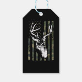 Whitetail Buck Deer Hunting USA Camouflage America Cadeaulabel (Voorkant)