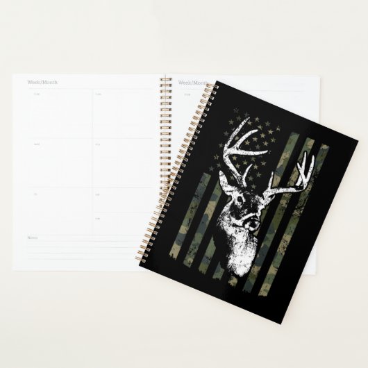 Whitetail Buck Deer Hunting USA Camouflage America Planner (Display)