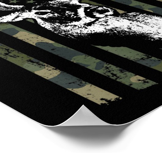 Whitetail Buck Deer Hunting USA Camouflage America Poster (Hoek)