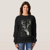 Whitetail Buck Deer Hunting USA Camouflage America Trui (Voorkant volledig)