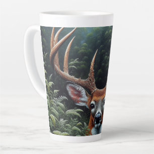 Whitetail Buck Deer in groen gebladerte Latte Mok