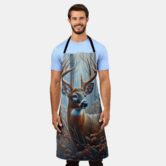 Whitetail Buck Deer in het bos Schort (Gedragen)