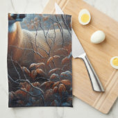 Whitetail Buck Deer in het bos Theedoek (Quarter Fold)