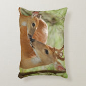 Whitetail Buck en Fawn Bonding Accent Kussen (Voorkant(Verticaal))