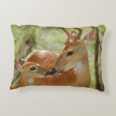 Whitetail Buck en Fawn Bonding Accent Kussen (Achterkant)