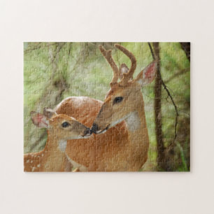 Whitetail Buck en Fawn Bonding Legpuzzel
