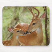 Whitetail Buck en Fawn Bonding Muismat (Voorkant)