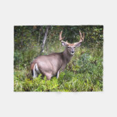 Whitetail Buck-fotografie Fleece Deken (Voorkant (Horizontaal))