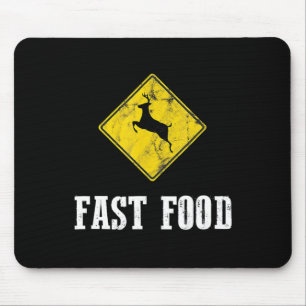 Whitetail Buck Funny Deer Hunting Season Fast Food Muismat