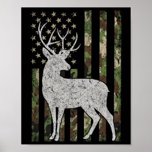 Whitetail Buck Herten Jacht Amerikaanse Camouflage Poster
