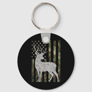 Whitetail Buck Herten Jacht Amerikaanse Camouflage Sleutelhanger