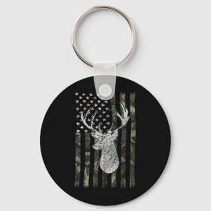 Whitetail Buck Herten Jacht Amerikaanse Camouflage Sleutelhanger