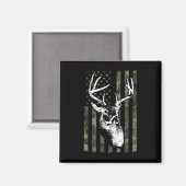Whitetail Buck Hertenjacht USA Camouflage Amerika Magneet (Voorkant / Achterkant)