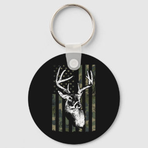 Whitetail Buck Hertenjacht USA Camouflage Amerika Sleutelhanger