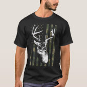 Whitetail Buck Hertenjacht USA Camouflage Amerika T-shirt (Voorkant)