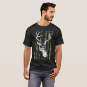 Whitetail Buck Hertenjacht USA Camouflage Amerika T-shirt (Voorkant volledig)