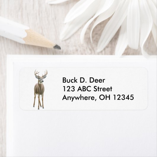 Whitetail Buck Hertenlabel Etiket (Insitu)