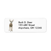 Whitetail Buck Hertenlabel Etiket (Voorkant)