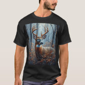 Whitetail Buck in bosbomen T-shirt (Voorkant)