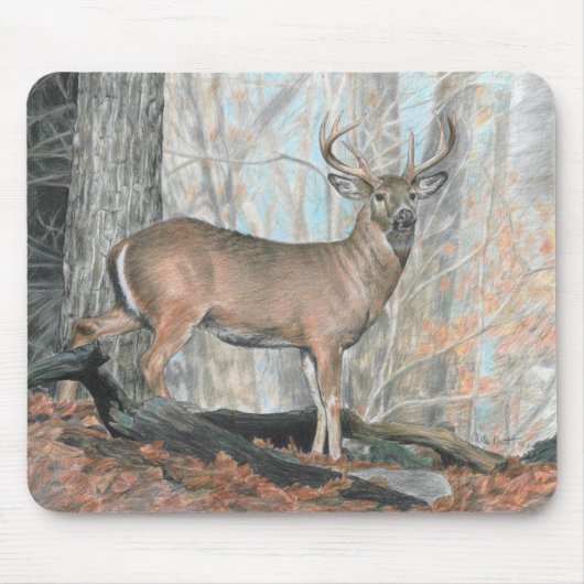 Whitetail Buck Mousepad Muismat (Voorkant)