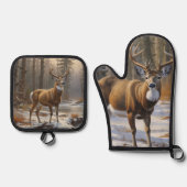 Whitetail Buck Ovenwant & Pannenlap Set (Voorkant)