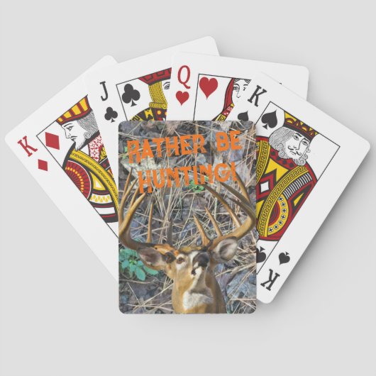 Whitetail Buck-spelkaarten, Deer Hunting-spellen Pokerkaarten (Achterkant)