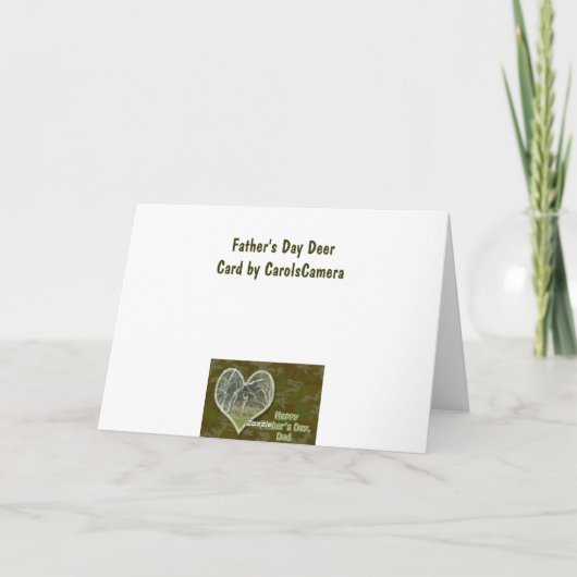 Whitetail Buck Vaderdag Kaart (Achterkant)