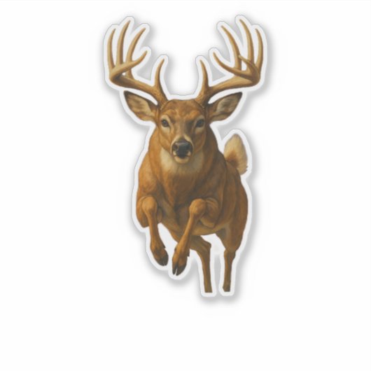 Whitetail Cut-out Sticker (Voorkant)