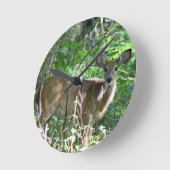 Whitetail Deer Acrylwand Ronde Klok (Hoek)