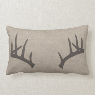 Whitetail Deer Antlers Lumbar Pillow Kussen