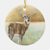 Whitetail Deer art Ornament (Voorkant)