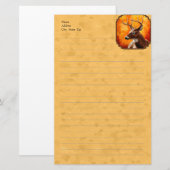 Whitetail Deer Autumn Gold Briefpapier (Voorkant / Achterkant)