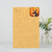Whitetail Deer Autumn Gold Briefpapier (Staand voorkant)