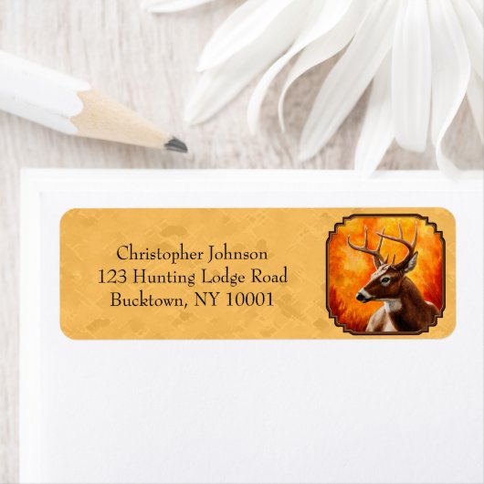 Whitetail Deer Autumn Gold Etiket (Insitu)