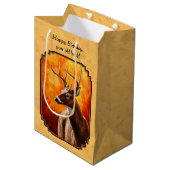 Whitetail Deer Autumn Gold Medium Cadeauzakje (Voorkant Gekanteld)