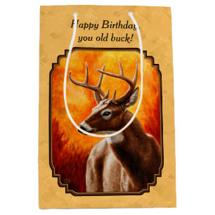 Whitetail Deer Autumn Gold Medium Cadeauzakje