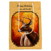 Whitetail Deer Autumn Gold Medium Cadeauzakje (Achterkant)
